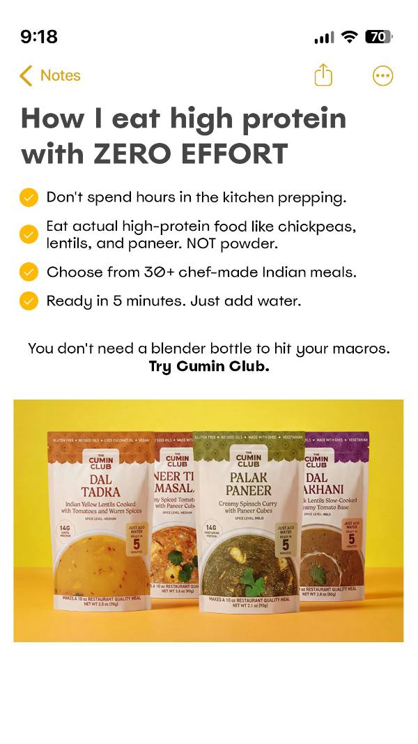 Cumin Club static ad
