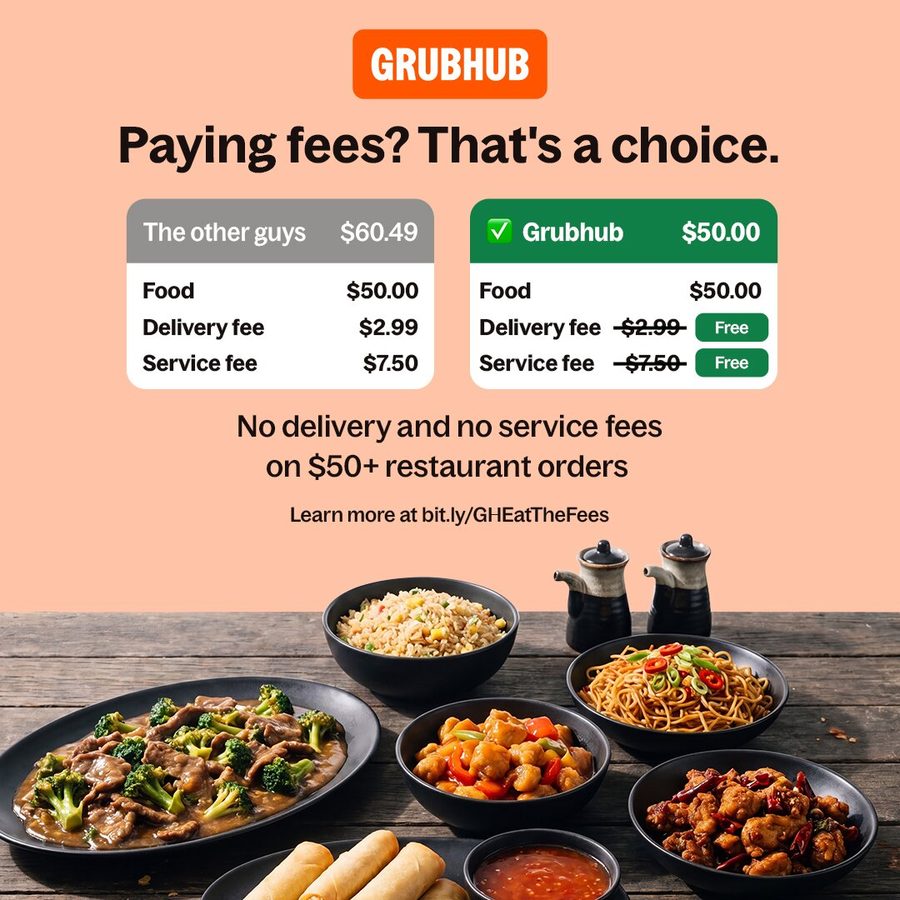 Grubhub 1:1 feed ad made by SelfMade