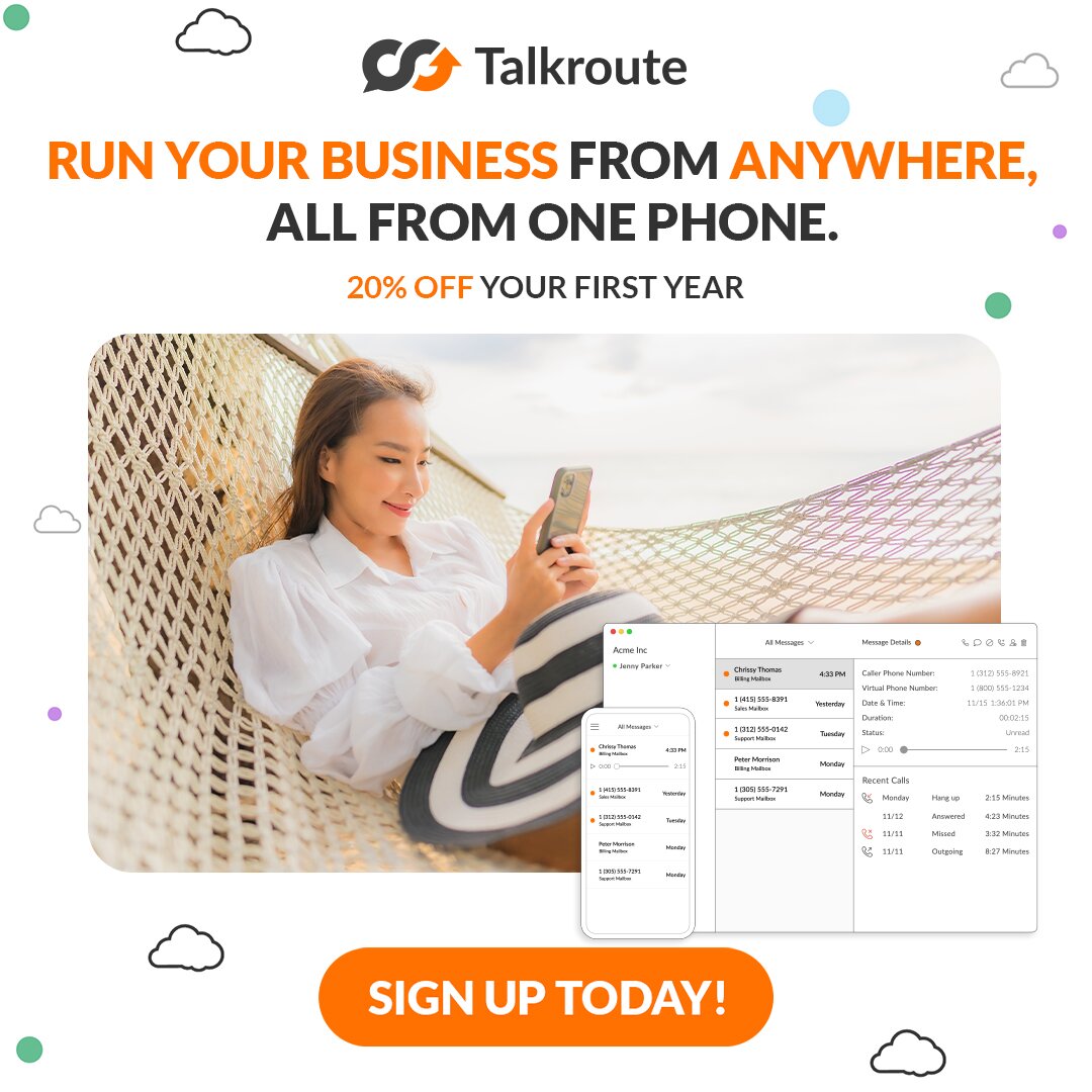 Talkroute static ad