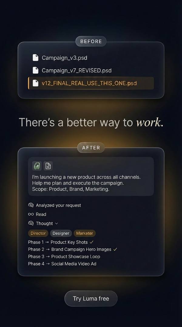 Luma static ad